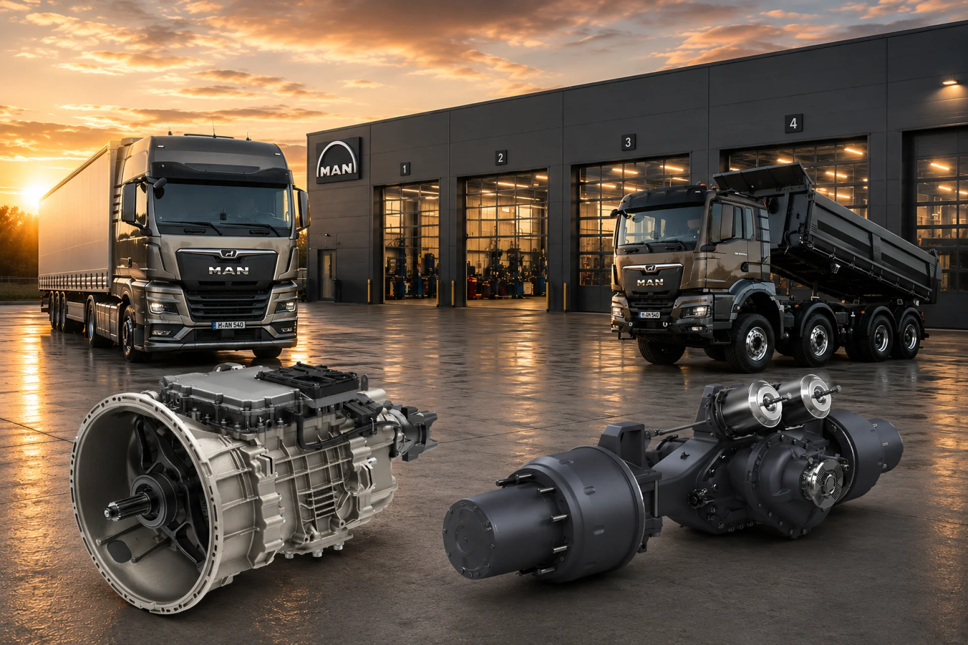 MAN Transmission, Differential, Hub Reduction and Axle Spare Parts for Trucks