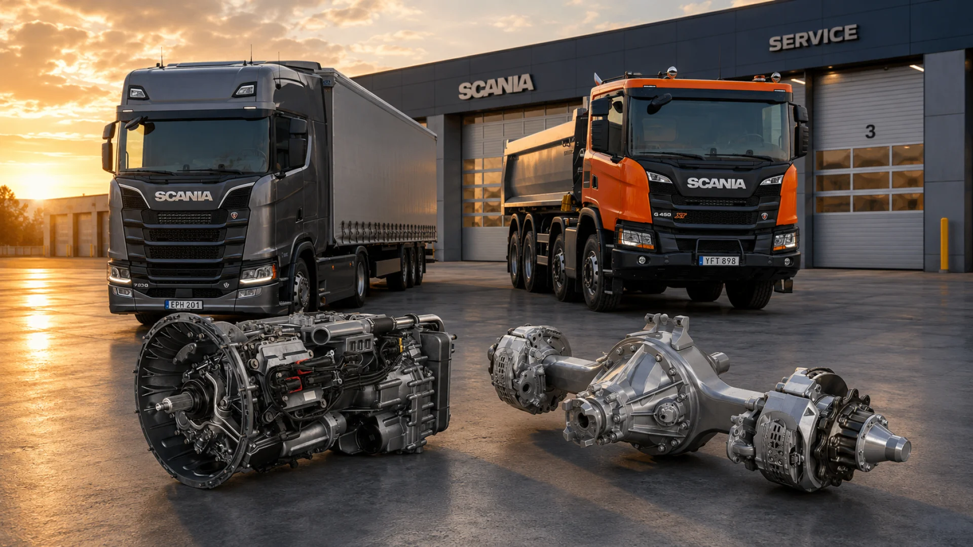 Запчасти Scania для трансмиссии, дифференциалов, колесных редукторов и мостов грузовиков