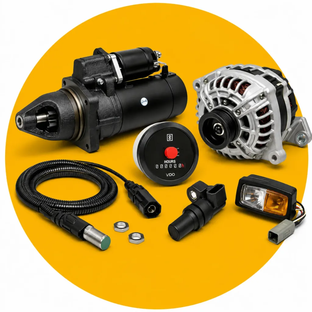 Construction machinery electrical system parts for Caterpillar, Komatsu, JCB