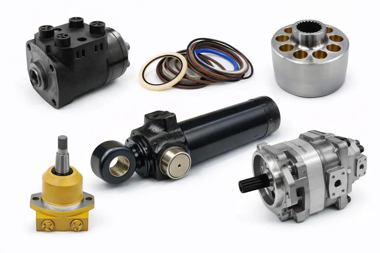 Earthmoving equipment hydraulic system parts for Caterpillar, Komatsu, Volvo