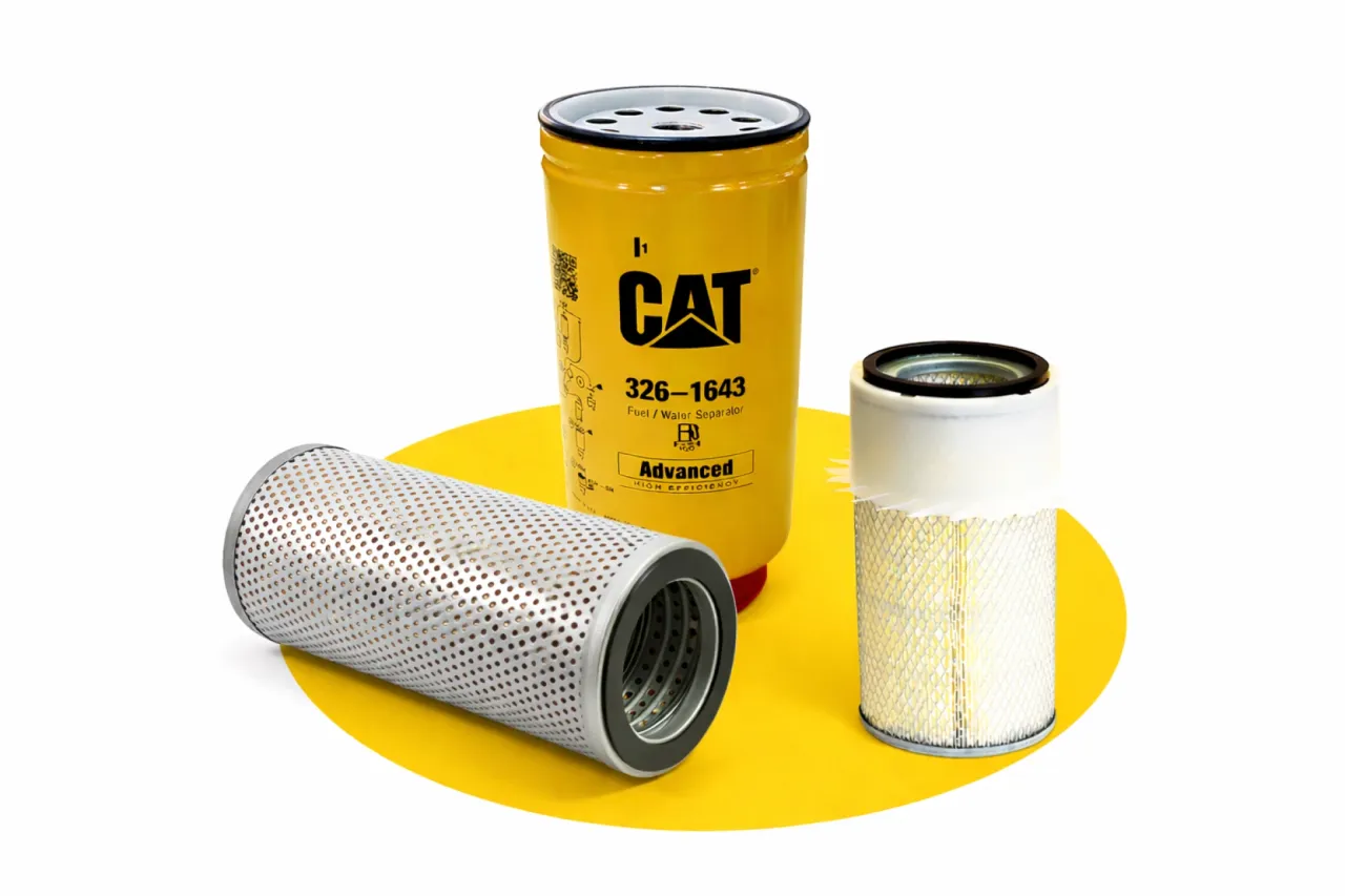 Air, oil, fuel and hydraulic filters for Caterpillar, Komatsu, Volvo, JCB heavy equipment