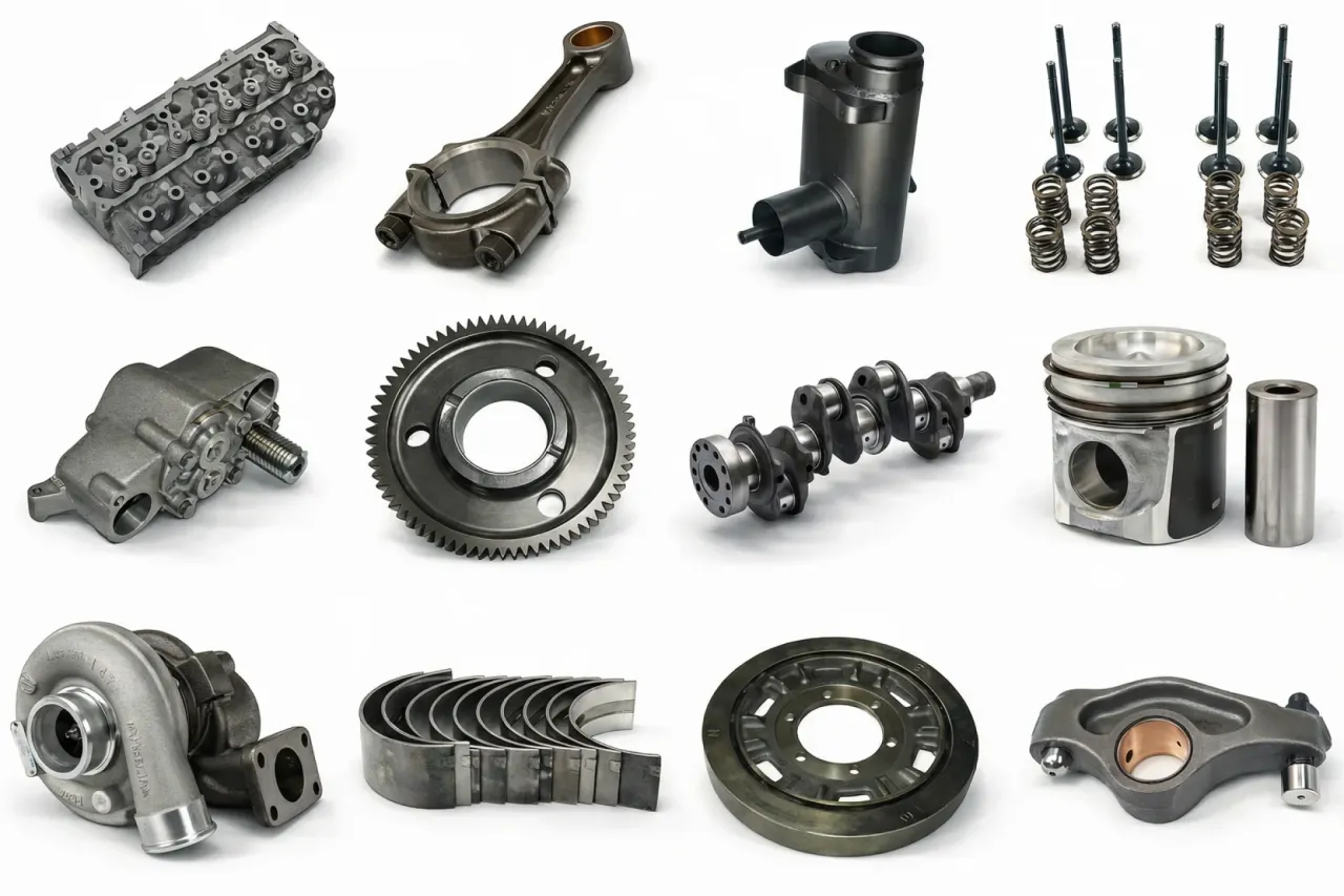 Запчасти для двигателя строительной и горной техники Caterpillar, Komatsu, Volvo, JCB и Hitachi