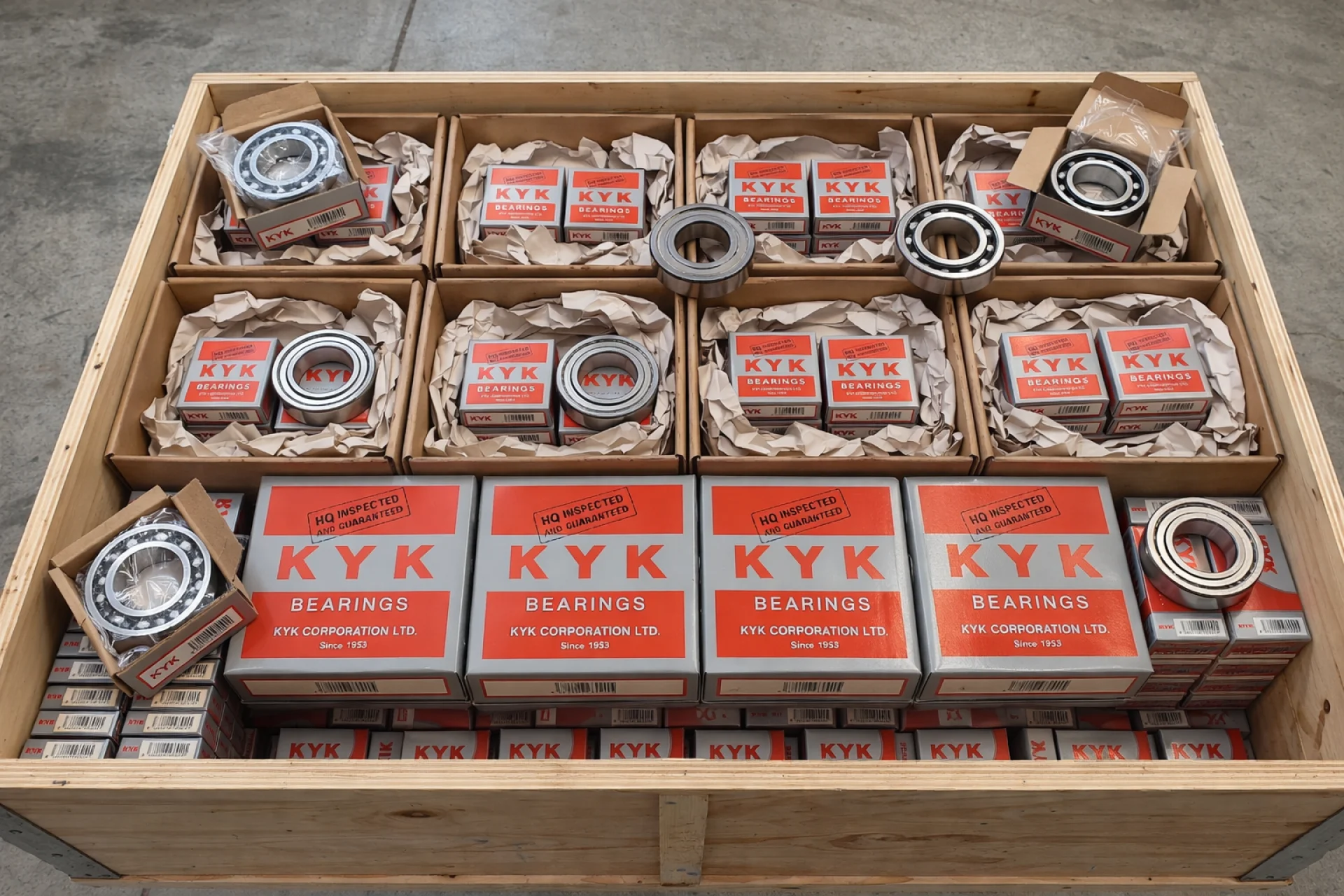 KYK bearings for construction machinery – Caterpillar, Komatsu, Volvo, JCB, Hidromek, Hitachi
