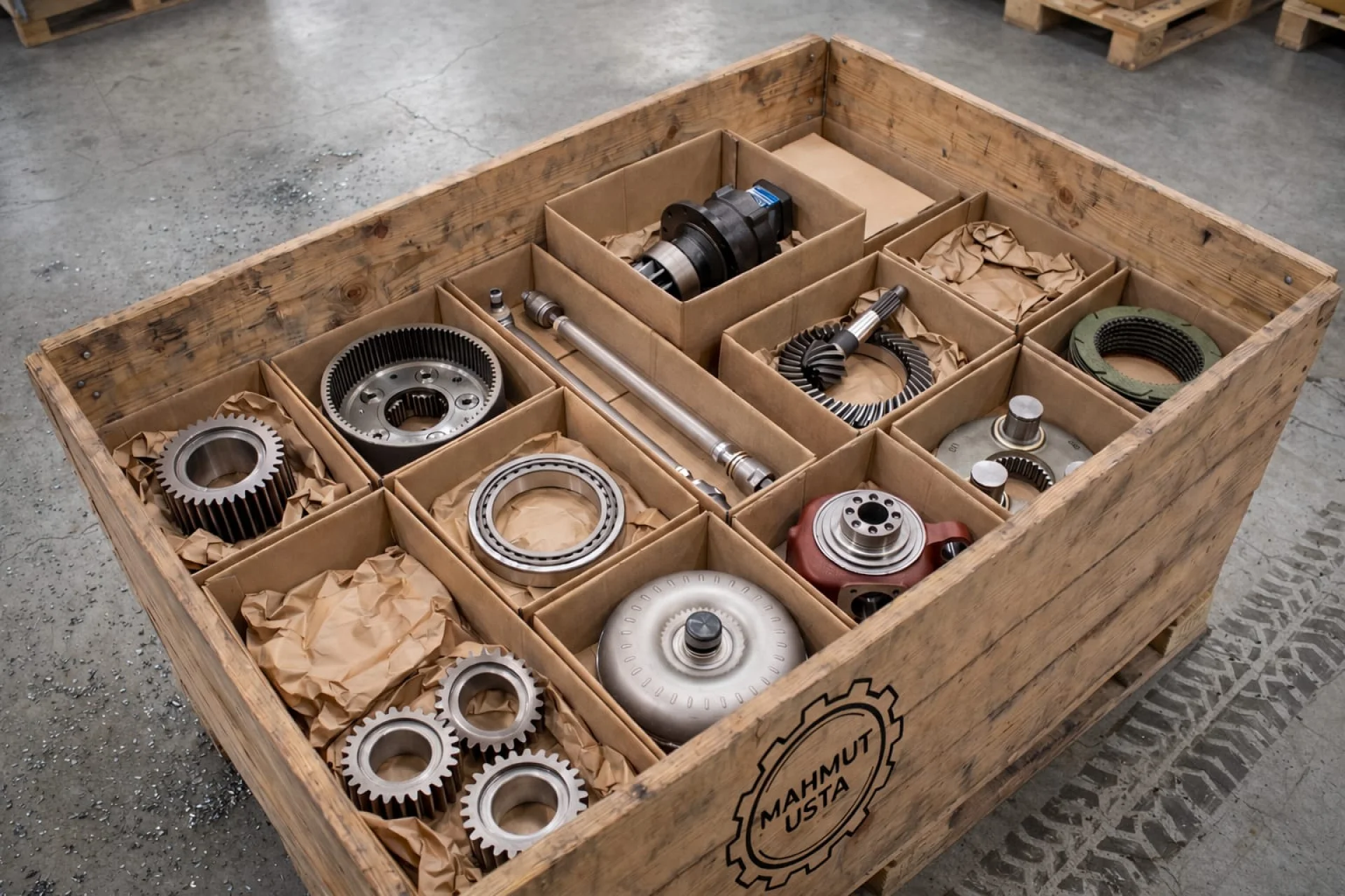 ZF spare parts for construction machinery – drive gears, crown wheel, universal joint, drive shaft for Cat, Komatsu, Volvo, JCB